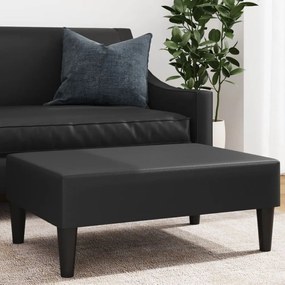 vidaXL Apoio de pés 77x55x31 cm couro artificial preto