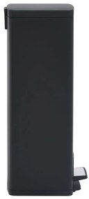 Caixote lixo pedal anti-impressão digital 30 L aço inox. preto