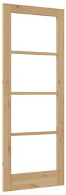 Porta Interior com Vidro "ORKDAL" 78x202x4 cm Madeira Sólida de Pinhei