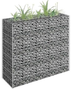 Canteiro elevado/cesto gabião 90x30x90 cm aço galvanizado
