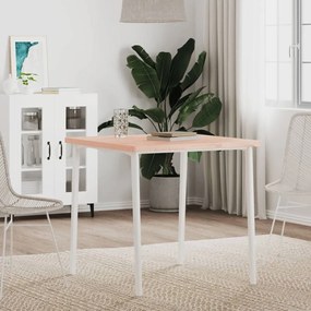 vidaXL Tampo de mesa quadrado 70x70x2,5 cm madeira de faia maciça