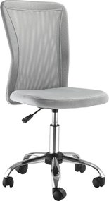 Vinsetto Cadeira de Escritório de Malha Giratória 360° e com 5 Rodas sem Braços com Altura Ajustável 100 kg 43x58x90-100 cm Cinza | Aosom Portugal