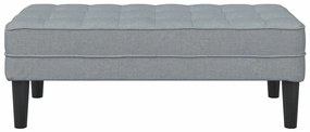 Banco vidaXL Cinza claro 113x57x39 cm Tecido