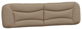 Cama com colchão 200x200 cm couro artificial cappuccino