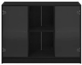 Buffet vidaXL Carvalho Preto 102x37x75,5 cm Madeira Ing.