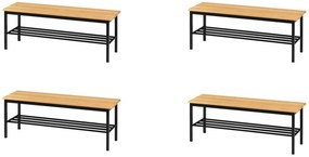Pack 4 Banco Corrido para Balneário  1200x400x450 mm 622 - Riva