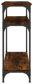 Mesa consola 75x29x75 cm derivados de madeira carvalho fumado