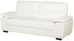 Conjunto de sofás com 5 lugares em pele sintética creme VOGAR Beliani