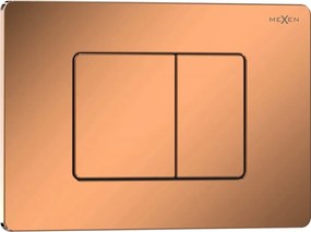 Mexen Tex 05 botão de descarga aço inoxidável, ouro rosa brilhante - 6105-09