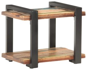 Mesa de cabeceira 50x40x40 cm madeira recuperada maciça