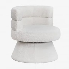 Pack De 2 Poltronas Em Tecido Bouclé Protea Caracóis Blanco - Sklum