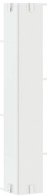 Estante parede p/ canto 36,5x36,5x140 cm deriv. madeira branco