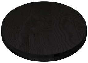 Tampo de mesa 140x60x4 cm carvalho maciça oval castanho-escuro