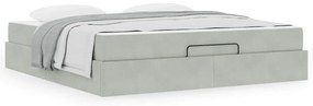 Estrutura da Cama Outros Cinzento-claro 180 x 200 cm Veludo