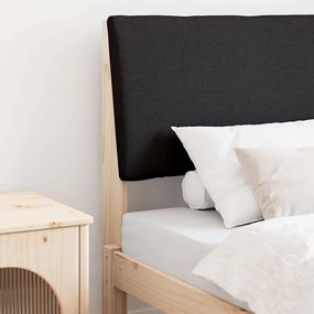 vidaXL Cabeceira estofada Preto 75 cm Madeira de Pinheiro Sólida