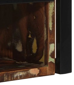 Mesa de cabeceira multicor 40x35x40cm madeira maciça recuperada