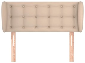Cabeceira cama abas couro artificial 93x23x78/88 cm cappuccino