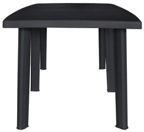Mesa de jardim 216x90x72 cm plástico antracite