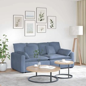 vidaXL Sofá modular com almofadas azul