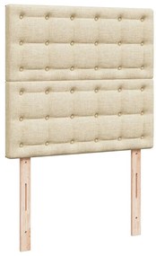 Cama com molas/colchão 80x200 cm tecido cor crème