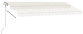 Toldo automático com LED e sensor de vento 400x300 cm cor creme