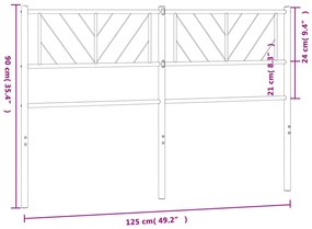 Cabeceira de cama 120 cm metal branco