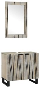 vidaXL Conjunto de Móveis para Banheiro com prateleira 2 pcs Branco