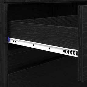 Gabinete para TV Preto 182 x 34 x 50 cm Madeira processada