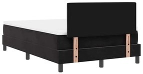 Cama Box Spring vidaXL com Colchão Preto 120x200 cm Veludo