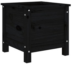 Vaso/floreira de jardim 40x40x39 cm pinho maciço preto