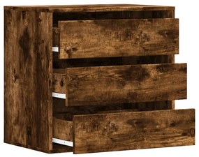 Cómoda com 3 Gavetas - 60x41x58 cm - derivados de madeira - carvalho r