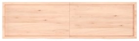 Prateleira de parede 220x60x(2-6)cm carvalho maciço não tratado