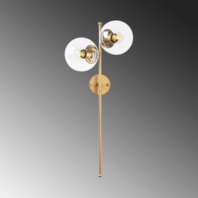 Aplique de Parede Fazli – Dourado Brilhante – 32 x 27 x 72 cm