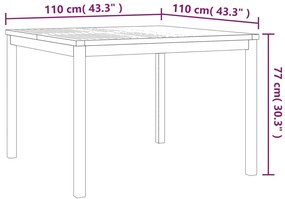 5 pcs conjunto de jantar p/ jardim madeira de teca maciça