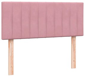 Cama com molas/colchão 120x220 cm veludo rosa