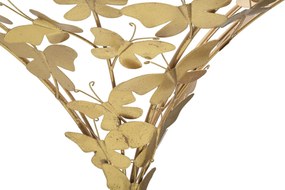 MESA DE CABECEIRA WALL BUTTERFLIES 44,5X24,5X34,5 CM DOURADA