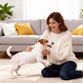 vidaXL Fralda Descartável para Cadela 30 pcs Branco XS