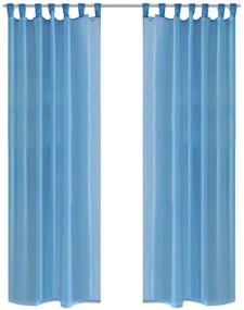 Cortina turquesa 140 x 175 cm 2 peças
