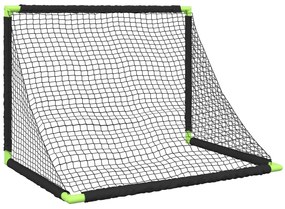 Baliza de futebol infantil dobrável 90x64x64 cm preto