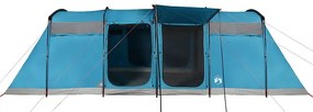 Tenda familiar túnel para 10 pessoas impermeável azul