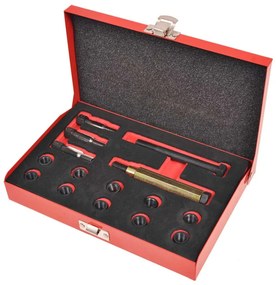 vidaXL Kit reparação roscas velas incandescência 15 pcs M10 x 1,0 mm