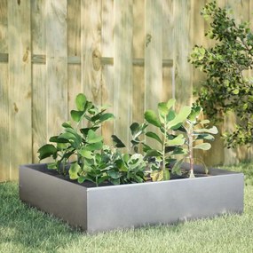 vidaXL Canteiro elevado de jardim 100x100x25 cm aço galvanizado