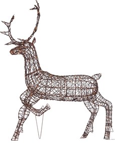 Rena de Natal Castanha em Rattan incl. LED IP44 - Glossie