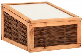 vidaXL Estufa 60x80x45 cm madeira de pinho maciça e salgueiro