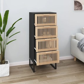vidaXL Aparador alto 40x30x95 derivados de madeira preto