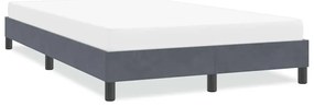 vidaXL Estrutura de cama sem colchão 120x210 cm veludo Cinzento Escuro