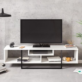 Móvel TV Asal – Branco/Preto – 149,4x40,2x35,2 cm
