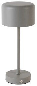 LED Candeeiro de mesa moderno cinzento recarregável - Poppie Candeeiro de mesa moderno cinzento recarregável - Poppie Moderno