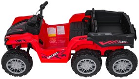 Moto 4 elétrica para crianças 12V 4x4 Sport TX ATV, Rodas Espuma EVA, assento couro ecológico Vermelha