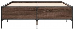 Estrutura de cama 140x190cm derivados madeira/metal